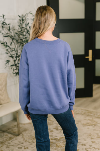 Always True Drop Shoulder Pullover in Marlin