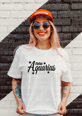 Aquarius Zodiac Sign Tee