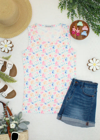 IN STOCK Ava Tank - Petal Gardens