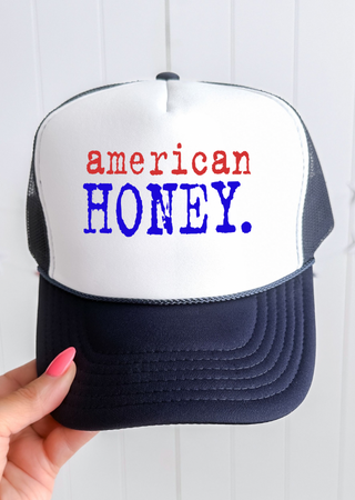 American Honey Typography Trucker Hat