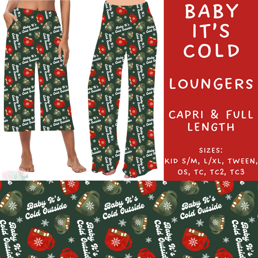 PREORDER  Batch #217 - Christmas Spirit - Closes 10/16 - ETA late Nov - Baby It's Cold Capri and Full Length Loungers