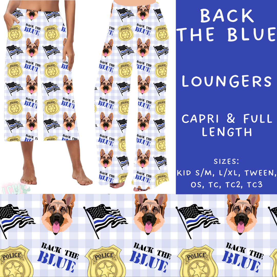 Batch #248 - Careers Collection - Closes 12/4 - ETA late Jan - Back the Blue Capri and Full Length Loungers