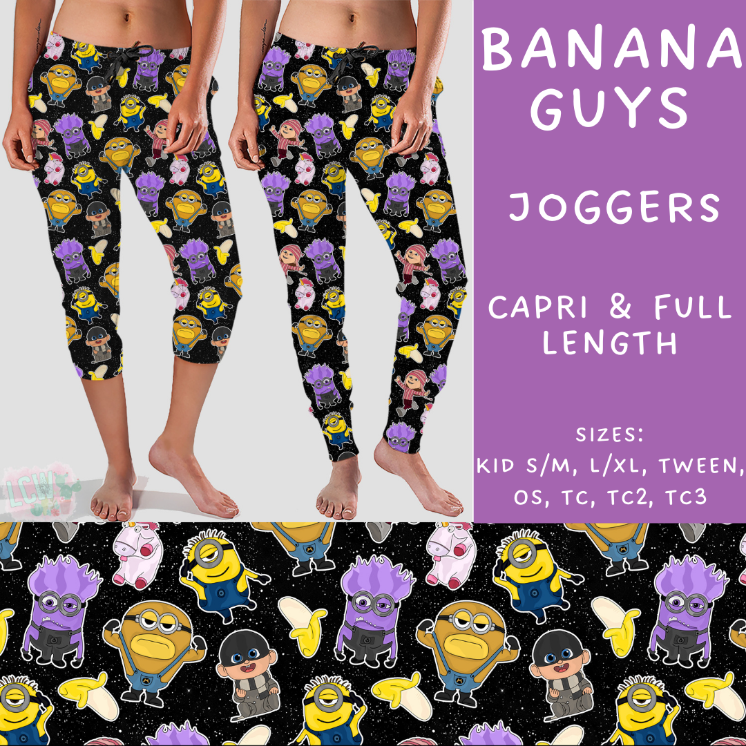 Batch #247 - Cool Characters 6 - Closes 12/2 - ETA late Jan - Banana Guys Full and Capri Length Joggers