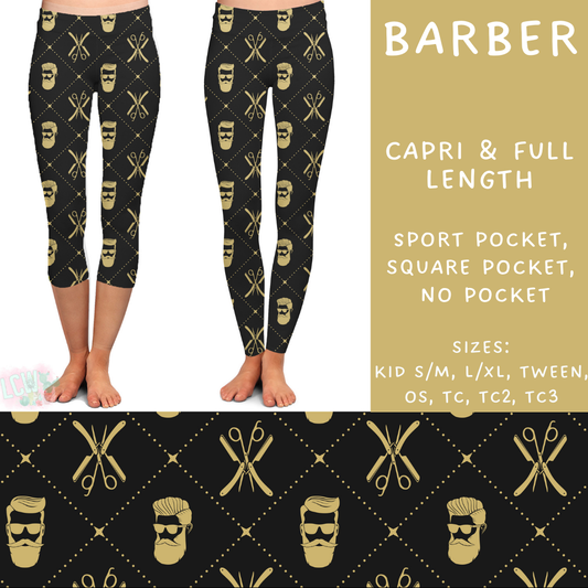 Batch #248 - Careers Collection - Closes 12/4 - ETA late Jan - Barber Full and Capri Length Joggers