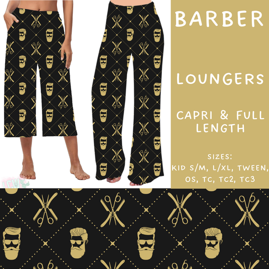 Batch #248 - Careers Collection - Closes 12/4 - ETA late Jan - Barber Capri and Full Length Loungers