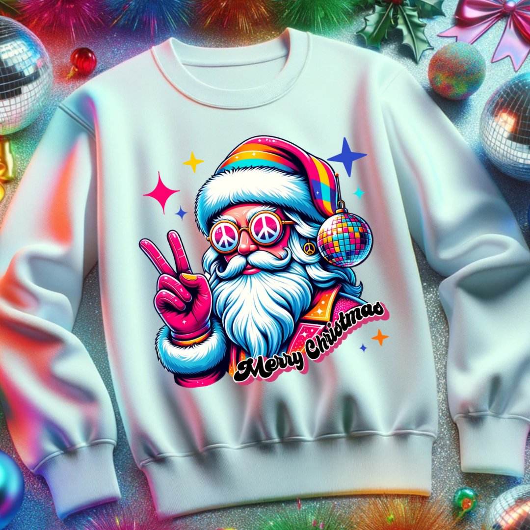 Hippie peace santa