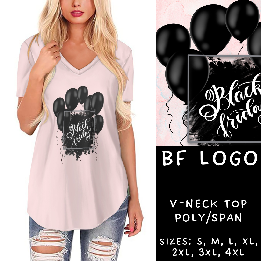 PREORDER Batch #223 - Black Friday - Closes 10/18 - ETA mid Nov - BF Logo 01 V-Neck Tee