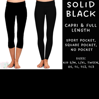 Black Leggings Sport Pocket