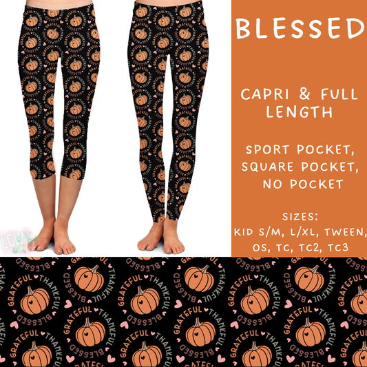 PREORDER Batch #204 - Hello Fall - Closes 9/20 - ETA early Nov - Blessed Full and Capri Length Leggings