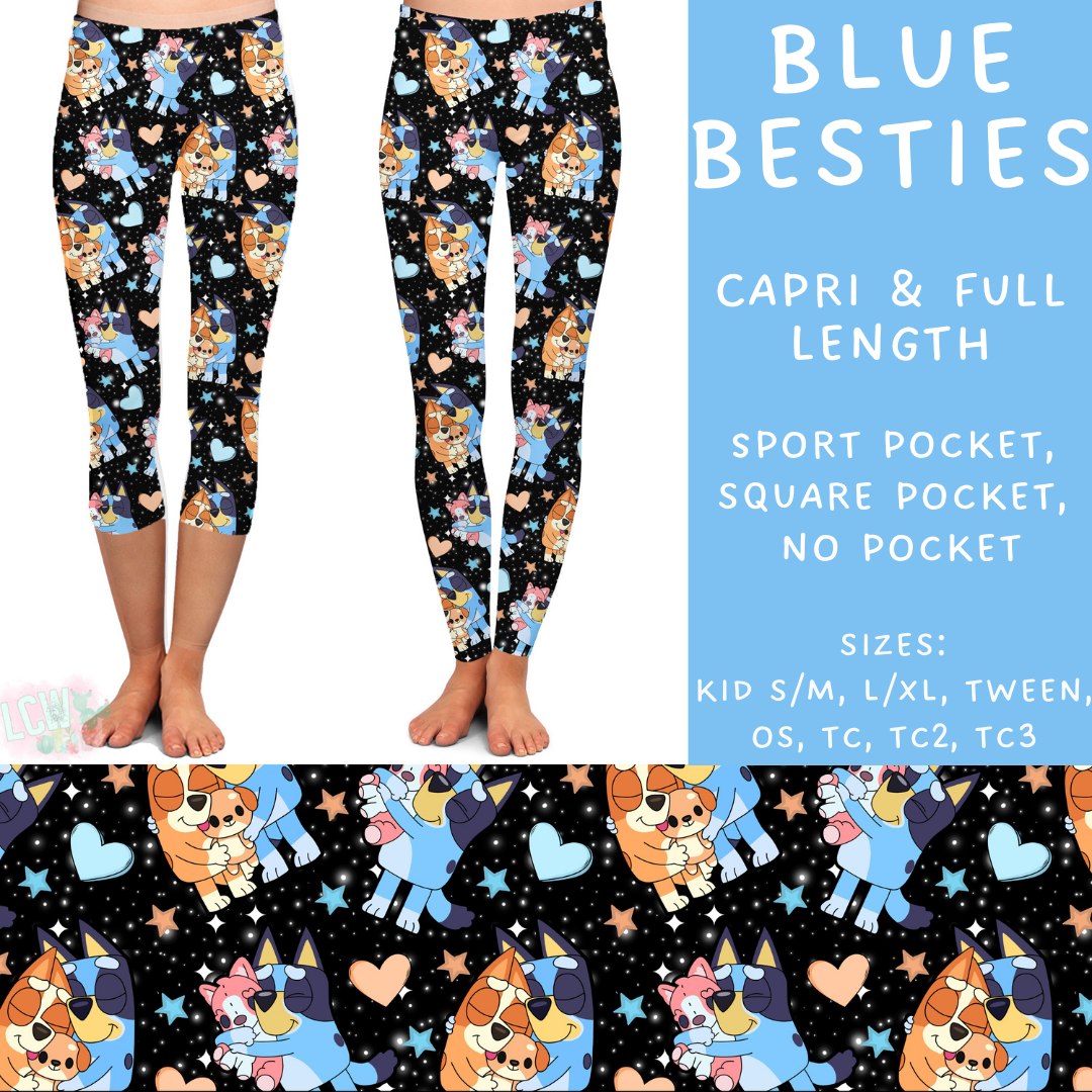 Batch #278 - Cool Characters 7 - Closes 1/29 - ETA early April - Blue Besties Full and Capri Length Leggings