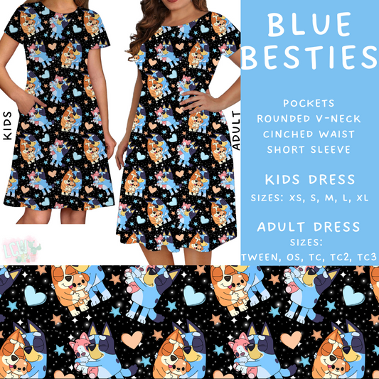 Batch #278 - Cool Characters 7 - Closes 1/29 - ETA early April - Blue Besties Adult & Kids Dresses