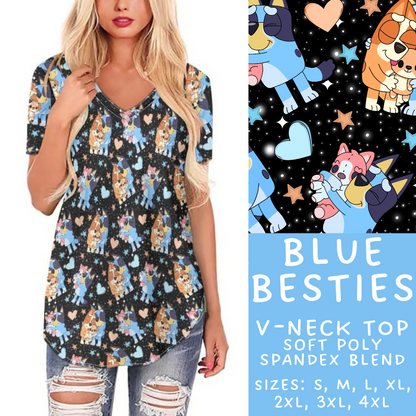 Batch #278 - Cool Characters 7 - Closes 1/29 - ETA early April - Blue Besties V-Neck Tee