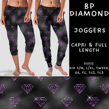 Batch #270 - Black and Purple - Closes 1/15 - ETA mid/late March - BP Diamond Full and Capri Length Joggers