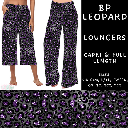 Batch #270 - Black and Purple - Closes 1/15 - ETA mid/late March - BP Leopard Capri and Full Length Loungers