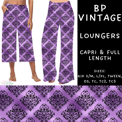 Batch #270 - Black and Purple - Closes 1/15 - ETA mid/late March - BP Vintage Capri and Full Length Loungers