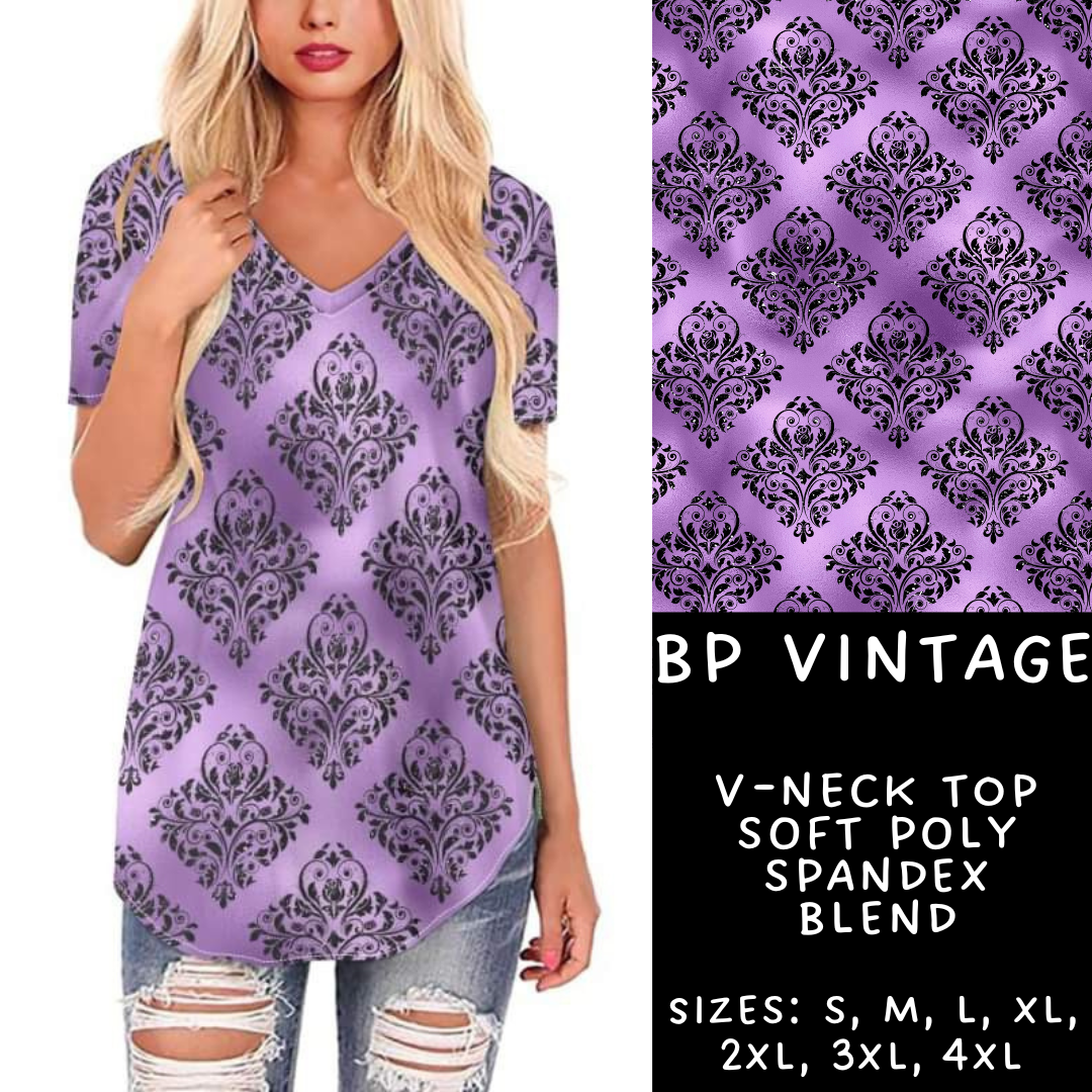 Batch #270 - Black and Purple - Closes 1/15 - ETA mid/late March - BP Vintage V-Neck Tee