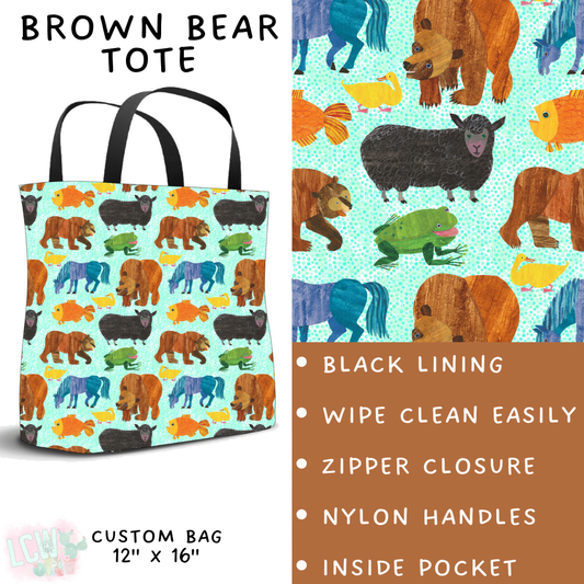 Batch #272 - Storybook Collection - Closes 1/17 - ETA late March - Brown Bear Tote