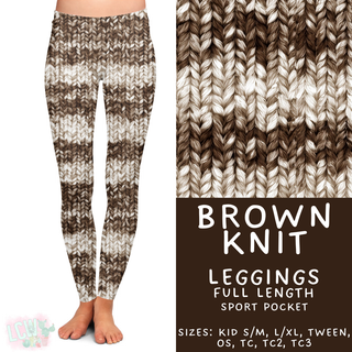 Batch #461 - October Request Run - Closes 12/9 - ETA late Jan - Brown Knit Full Length Leggings