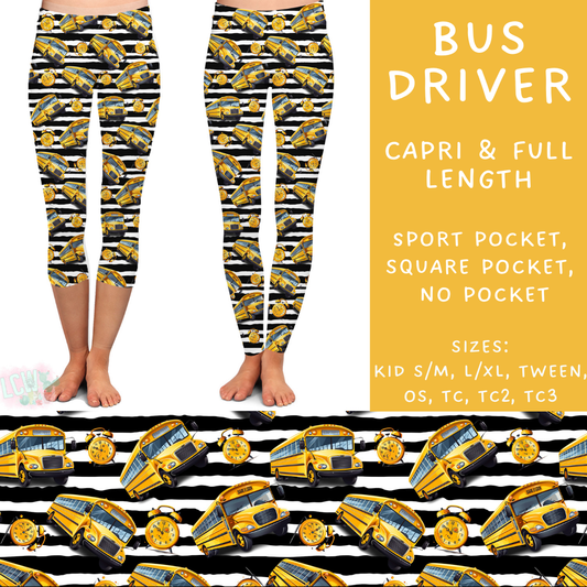 Batch #248 - Careers Collection - Closes 12/4 - ETA late Jan - Bus Driver Full and Capri Length Leggings