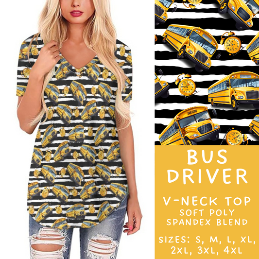 Batch #248 - Careers Collection - Closes 12/4 - ETA late Jan - Bus Driver V-Neck Tee