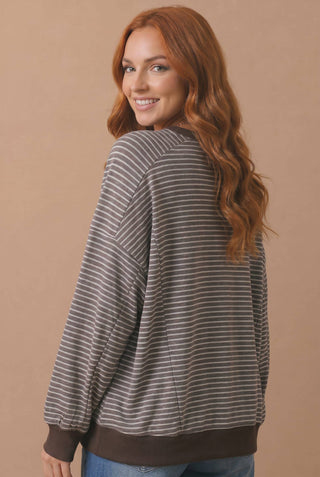Leafy Breeze Relaxed Sweater Top