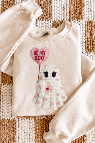 Be My Boo Faux Yarn Tee or Sweatshirt