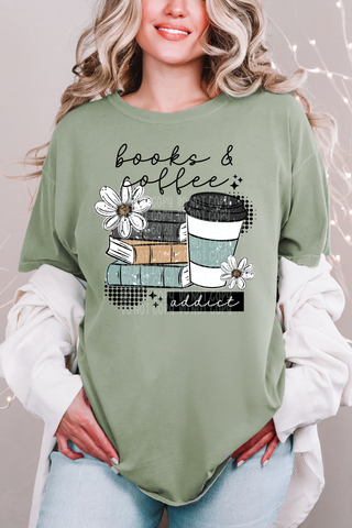 Books & Coffee Addict Tee