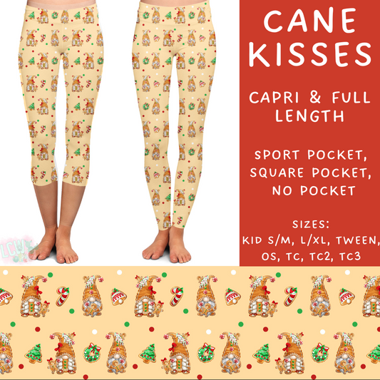 PREORDER  Batch #217 - Christmas Spirit - Closes 10/16 - ETA late Nov - Cane Kisses Full and Capri Length Leggings