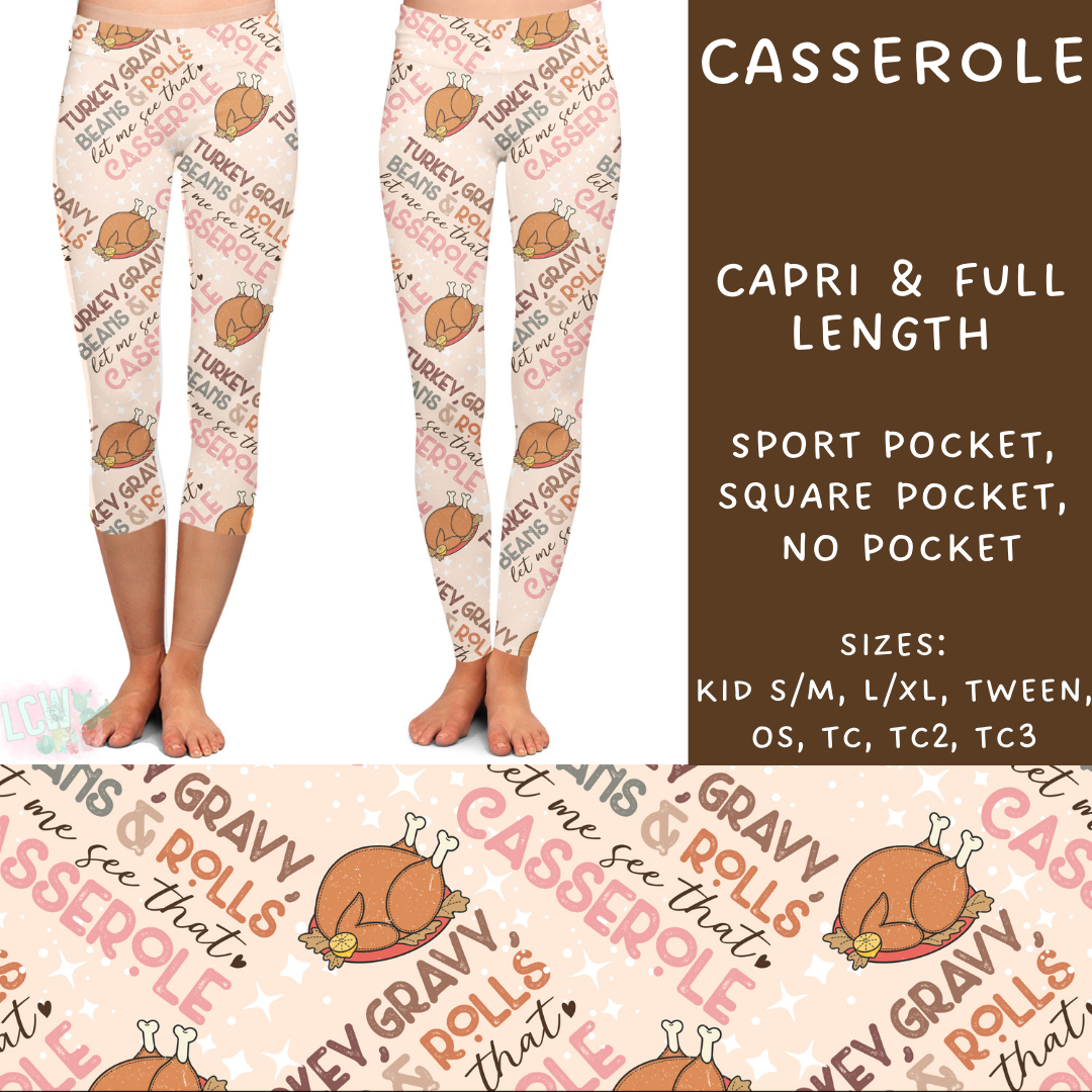 PREORDER Batch #207 - Fall Fun - Closes 9/27 - ETA mid Nov - Casserole Full and Capri Length Leggings