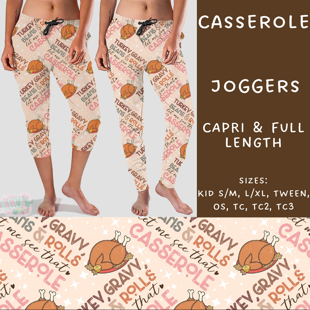 PREORDER Batch #207 - Fall Fun - Closes 9/27 - ETA mid Nov - Casserole Full and Capri Length Joggers