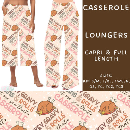 PREORDER Batch #207 - Fall Fun - Closes 9/27 - ETA mid Nov - Casserole Capri and Full Length Loungers