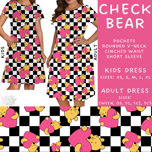 Batch #250 - Magical Valentine - Closes 12/9 - ETA late Jan - Check Bear Big Hugs Adult & Kids Dresses