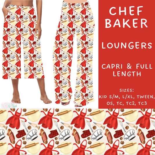 Batch #248 - Careers Collection - Closes 12/4 - ETA late Jan - Chef Baker Capri and Full Length Loungers