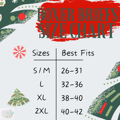 Batch #232 - Christmas Underwear - Closes 10/31 ETA early/mid Dec - Plaid Red Flakes Mens Boxer Briefs