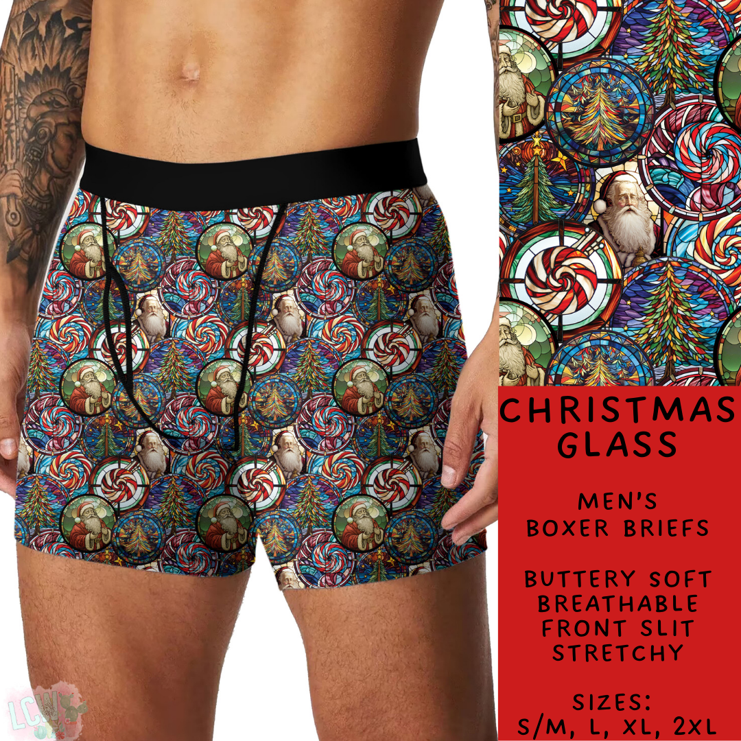 Batch #232 - Christmas Underwear - Closes 10/31 ETA early/mid Dec - Christmas Glass Men's Boxer Briefs