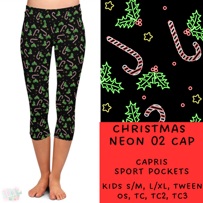 PREORDER Batch #225 - Neon Christmas - Closes 10/28 - ETA early Dec - Christmas Neon 02 Full and Capri Length Leggings