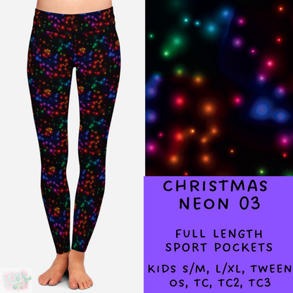 PREORDER Batch #225 - Neon Christmas - Closes 10/28 - ETA early Dec - Christmas Neon 03 Full and Capri Length Leggings