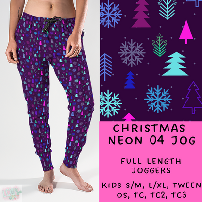 PREORDER Batch #225 - Neon Christmas - Closes 10/28 - ETA early Dec - Christmas Neon 04 Full and Capri Length Joggers