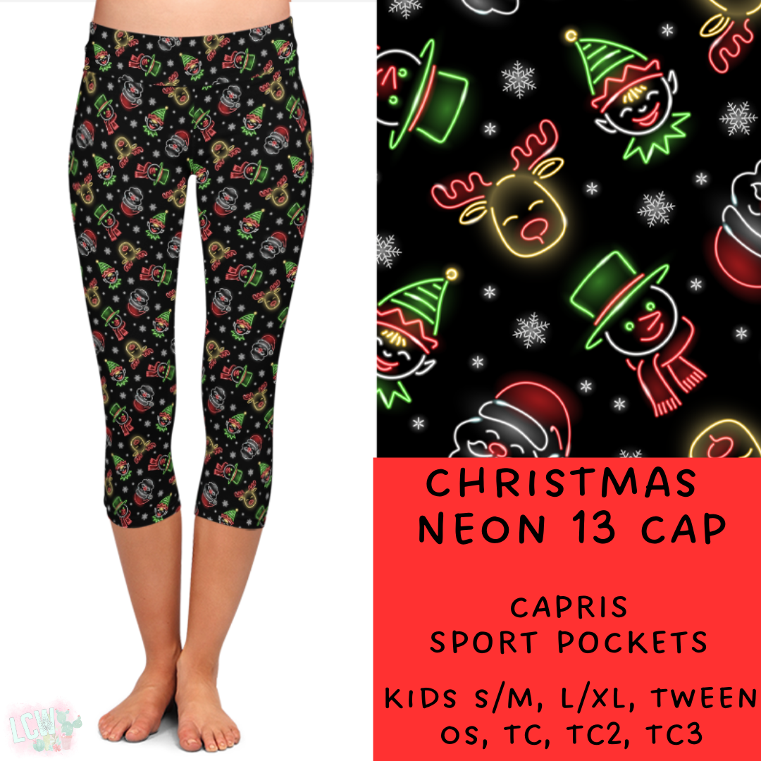 PREORDER Batch #225 - Neon Christmas - Closes 10/28 - ETA early Dec - Christmas Neon 13 Full and Capri Length Leggings