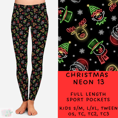 PREORDER Batch #225 - Neon Christmas - Closes 10/28 - ETA early Dec - Christmas Neon 13 Full and Capri Length Leggings