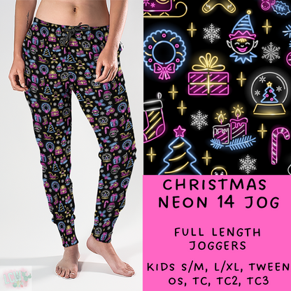 PREORDER Batch #225 - Neon Christmas - Closes 10/28 - ETA early Dec - Christmas Neon 14 Full and Capri Length Joggers