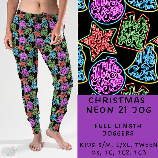 PREORDER Batch #225 - Neon Christmas - Closes 10/28 - ETA early Dec - Christmas Neon 21 Full and Capri Length Joggers