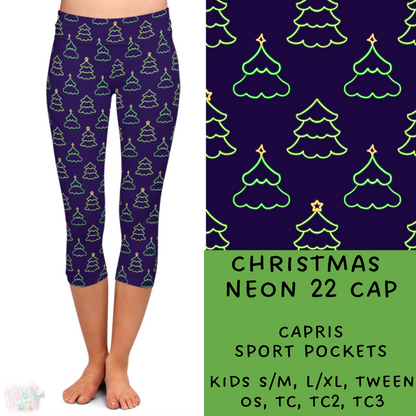 PREORDER Batch #225 - Neon Christmas - Closes 10/28 - ETA early Dec - Christmas Neon 22 Full and Capri Length Leggings