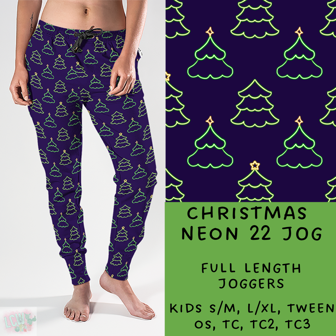 PREORDER Batch #225 - Neon Christmas - Closes 10/28 - ETA early Dec - Christmas Neon 22 Full and Capri Length Joggers