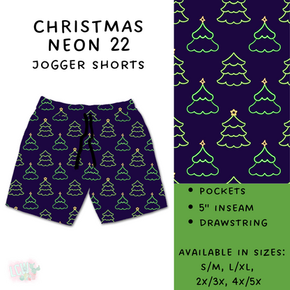 PREORDER Batch #225 - Neon Christmas - Closes 10/28 - ETA early Dec - Christmas Neon 22 Biker & Jogger Shorts