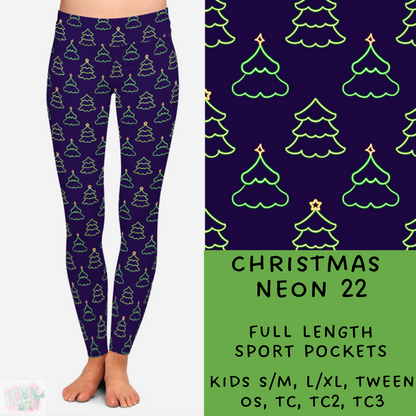 PREORDER Batch #225 - Neon Christmas - Closes 10/28 - ETA early Dec - Christmas Neon 22 Full and Capri Length Leggings