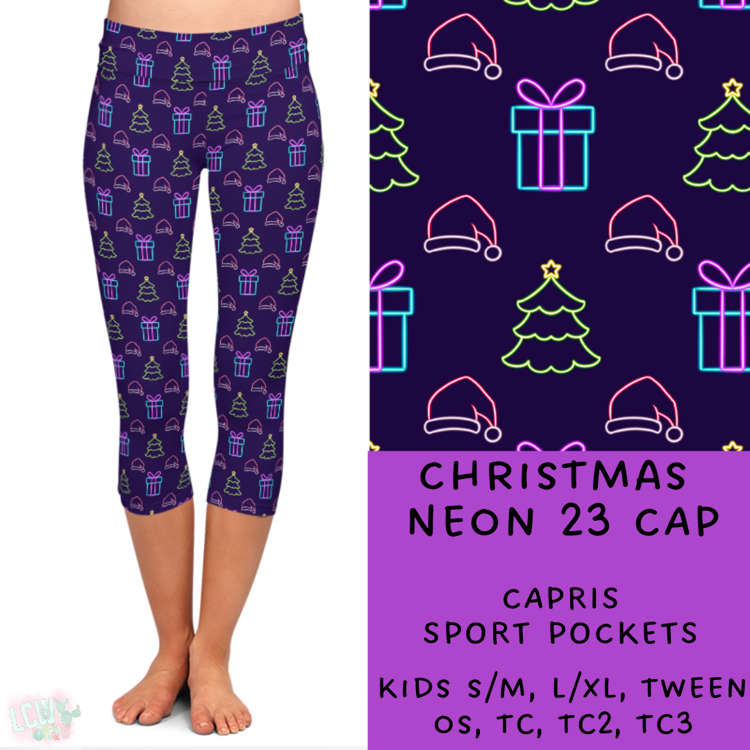 PREORDER Batch #225 - Neon Christmas - Closes 10/28 - ETA early Dec - Christmas Neon 23 Full and Capri Length Leggings