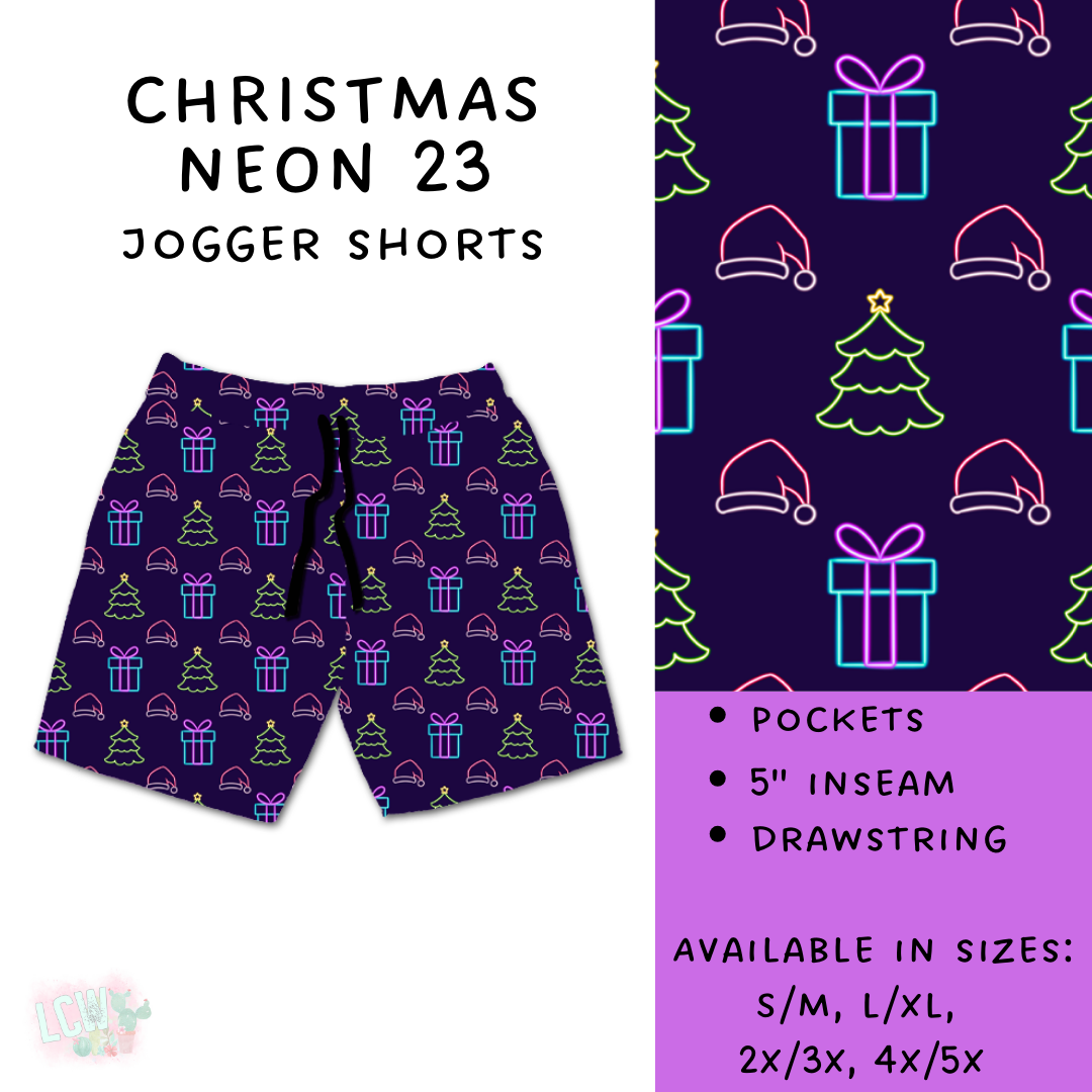 PREORDER Batch #225 - Neon Christmas - Closes 10/28 - ETA early Dec - Christmas Neon 23 Biker & Jogger Shorts