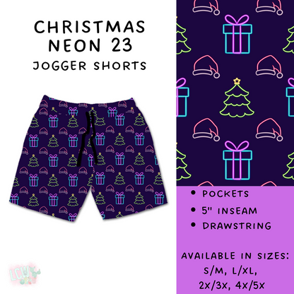 PREORDER Batch #225 - Neon Christmas - Closes 10/28 - ETA early Dec - Christmas Neon 23 Biker & Jogger Shorts