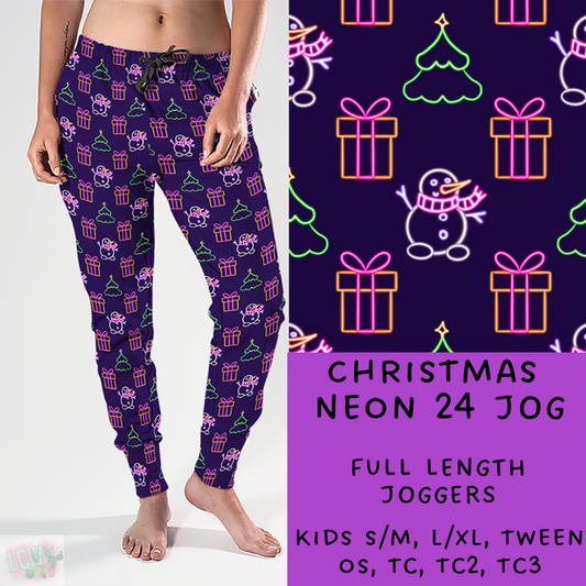 PREORDER Batch #225 - Neon Christmas - Closes 10/28 - ETA early Dec - Christmas Neon 24 Full and Capri Length Joggers